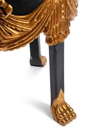 An Italian Painted and Parcel Gilt Micromosaic-Top Table