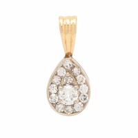 Diamond and Bicolor Gold Pendant