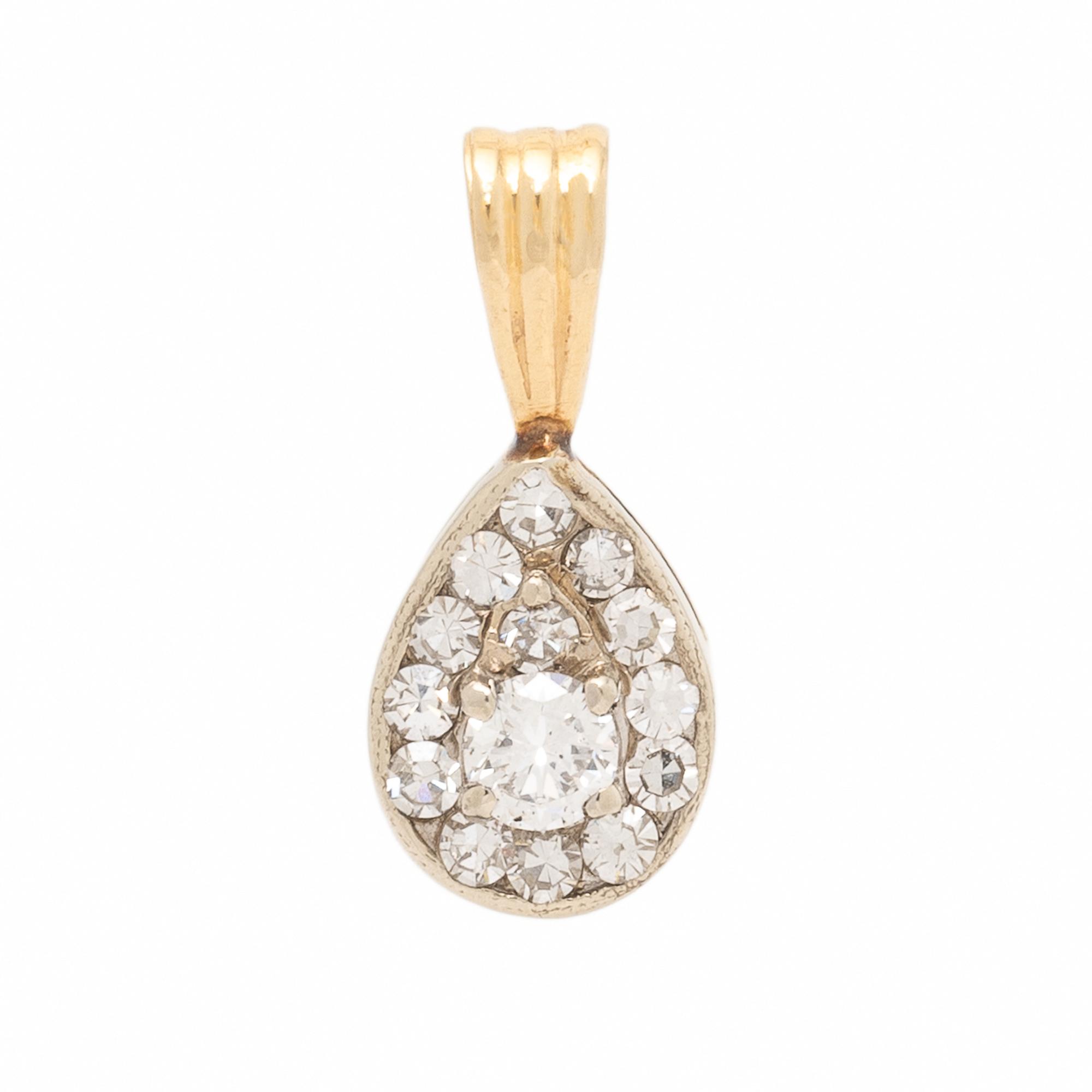 Diamond and Bicolor Gold Pendant