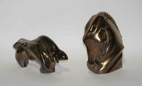 A Group of Five Haeger Pottery Figures Height of tallest 16 inches.