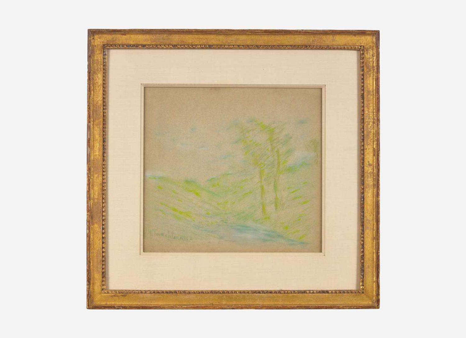 John Henry Twachtman (American, 1853–1902) - Trees by a Brook