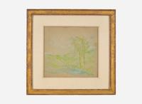 John Henry Twachtman (American, 1853–1902) - Trees by a Brook