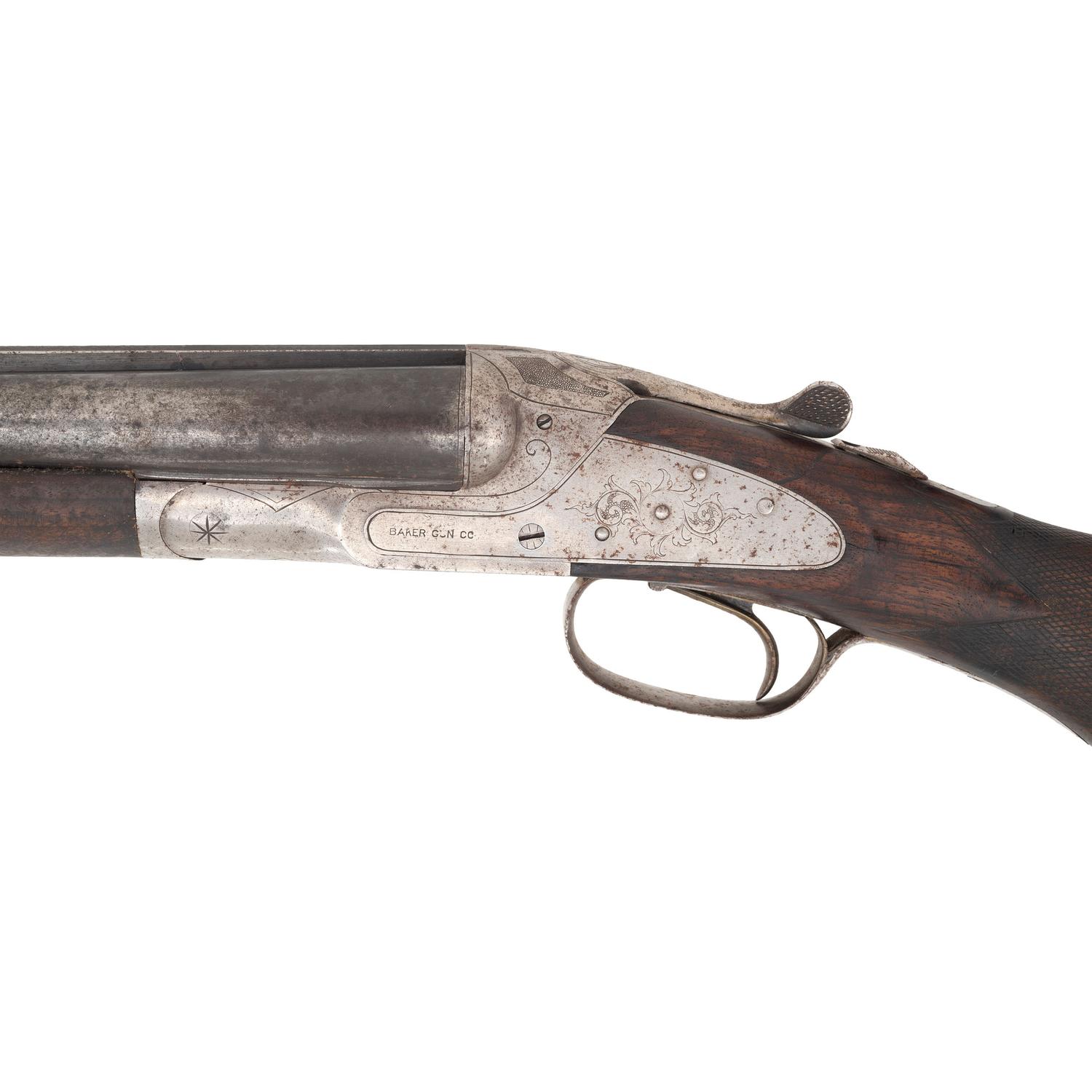 **Baker Gun Co. Batavia SxS Hammerless Shotgun with Krupp Steel Barrels