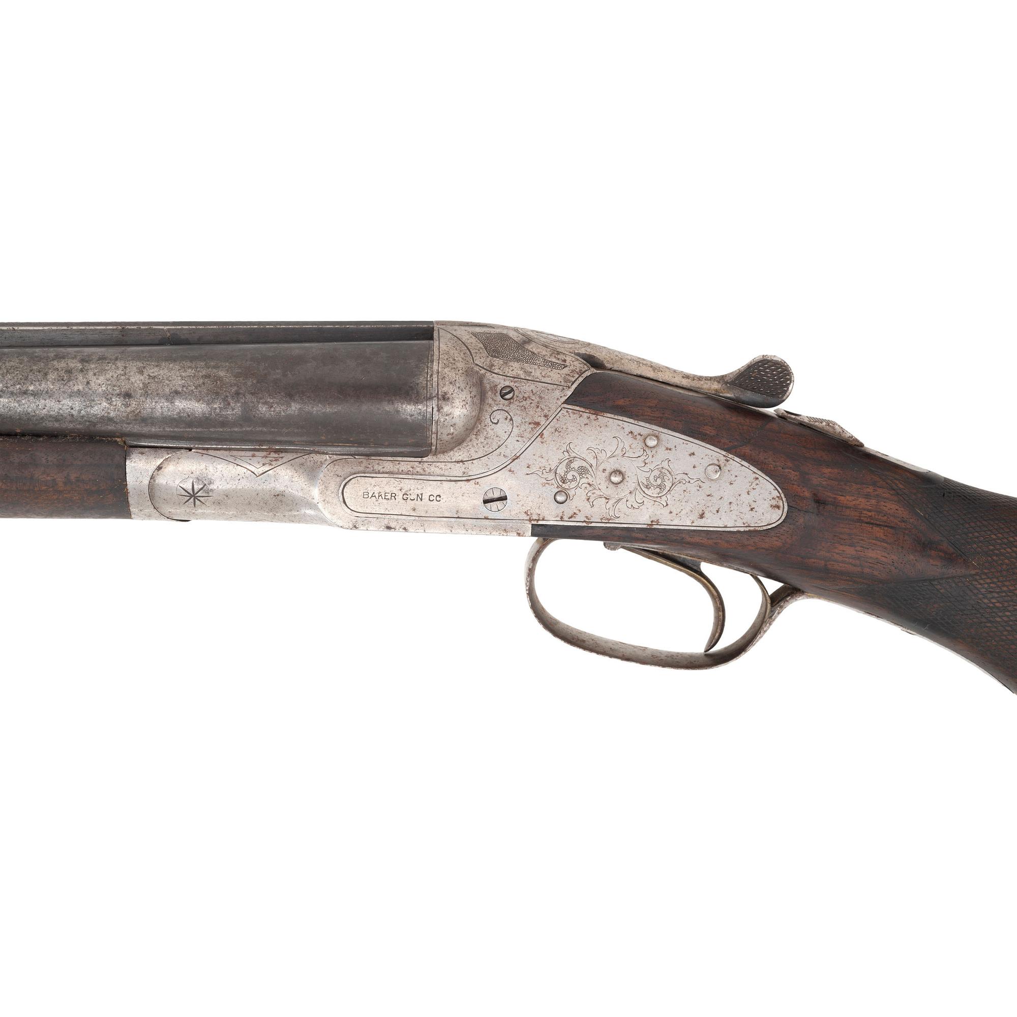 **Baker Gun Co. Batavia SxS Hammerless Shotgun with Krupp Steel Barrels