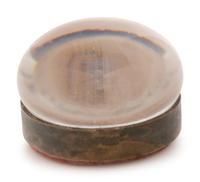 A Painted Portrait Glass Paperweight