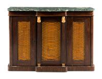 A Regency Style Marble-Top Console Cabinet