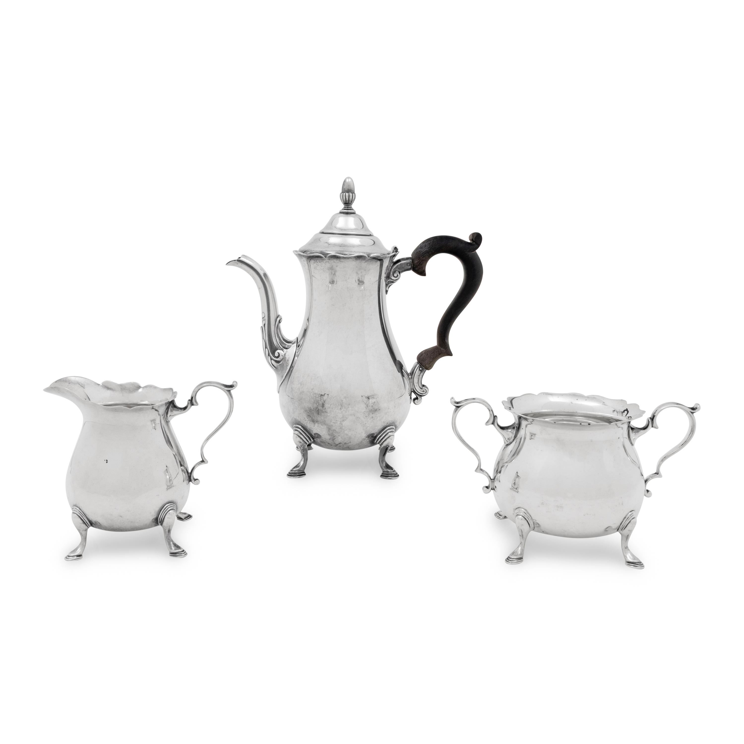 An American Silver Three-Piece Coffee Service