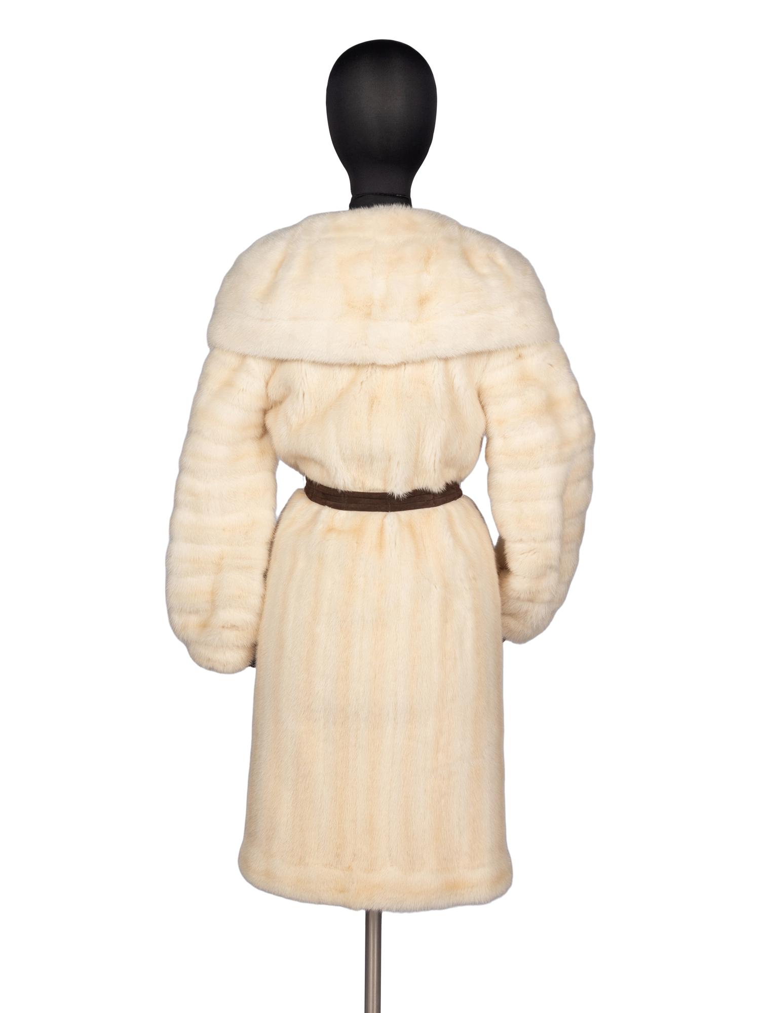 Fendi White Mink Coat