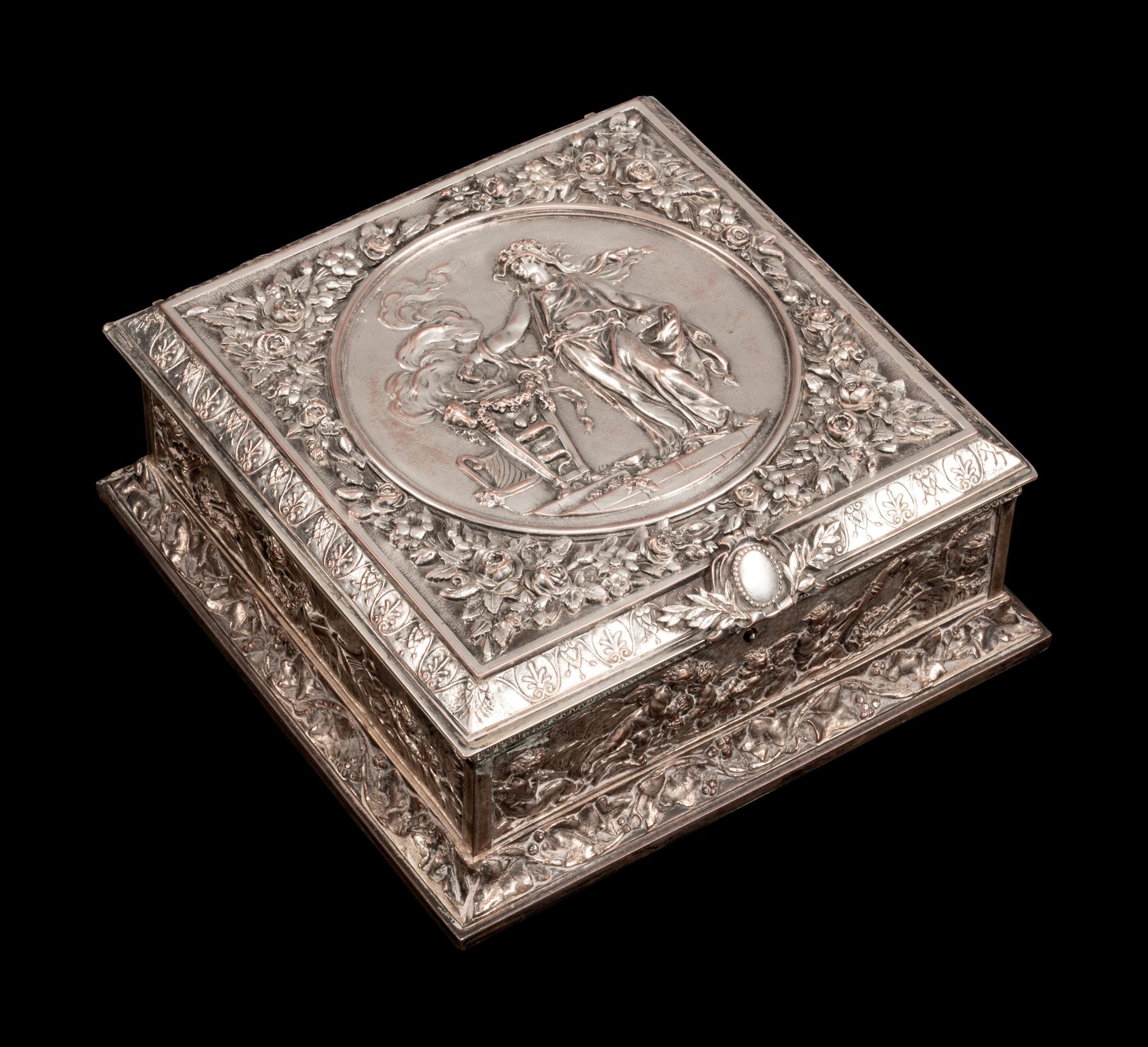 Three Silverplated Boxes — 19th Century