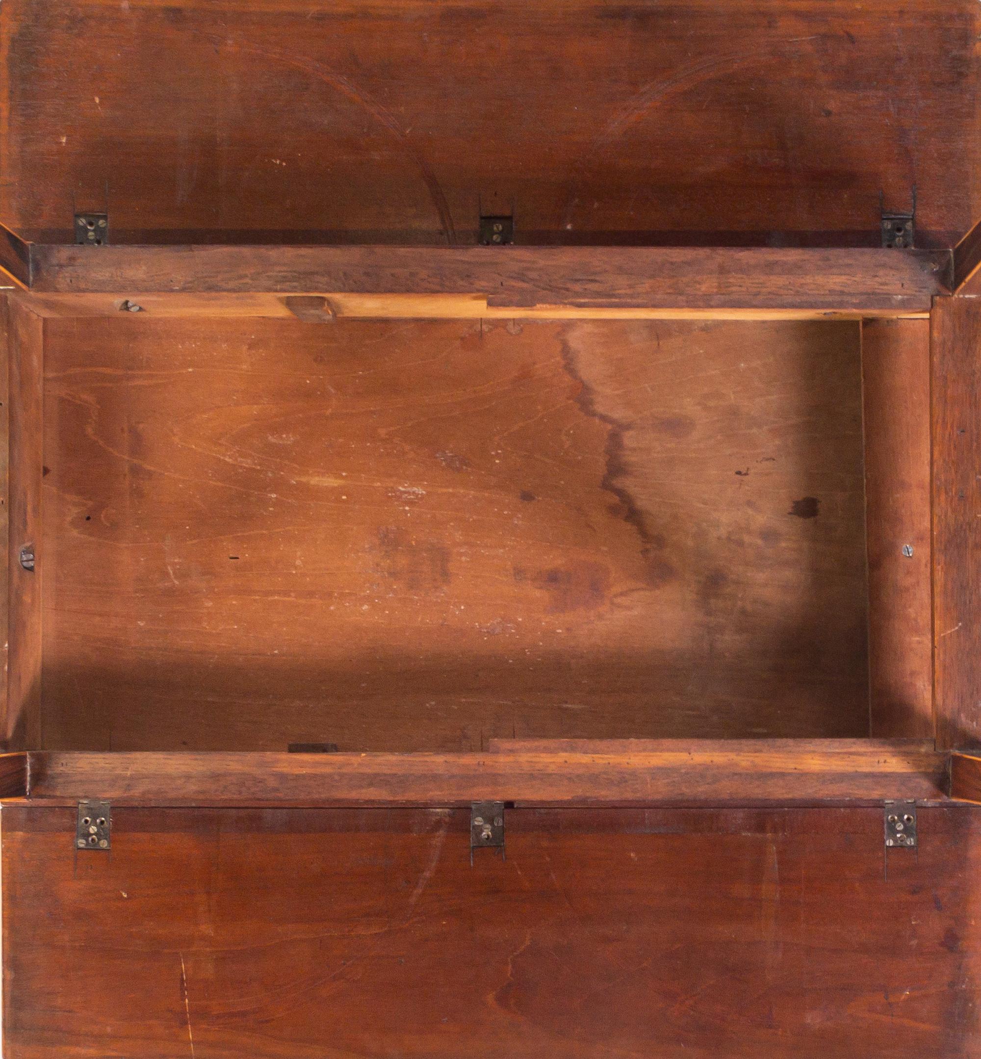 A Regency Inlaid and Brass Mounted Mahogany and Rosewood Pembroke Table