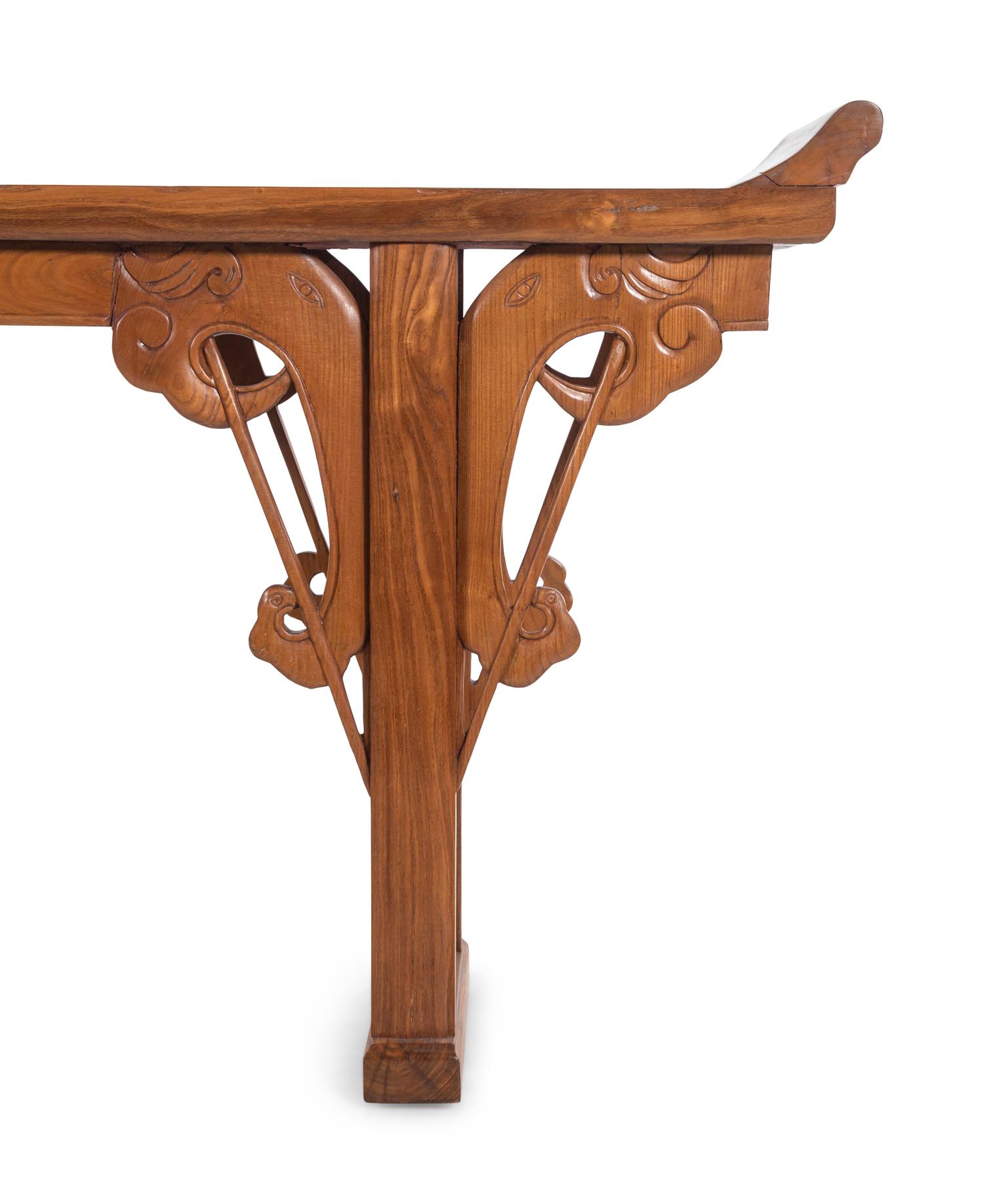 A Large Chinese Softwood 'Elephant' Altar Table, Qiaotou'an