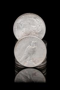 A Group of Eleven Peace $1 Coins