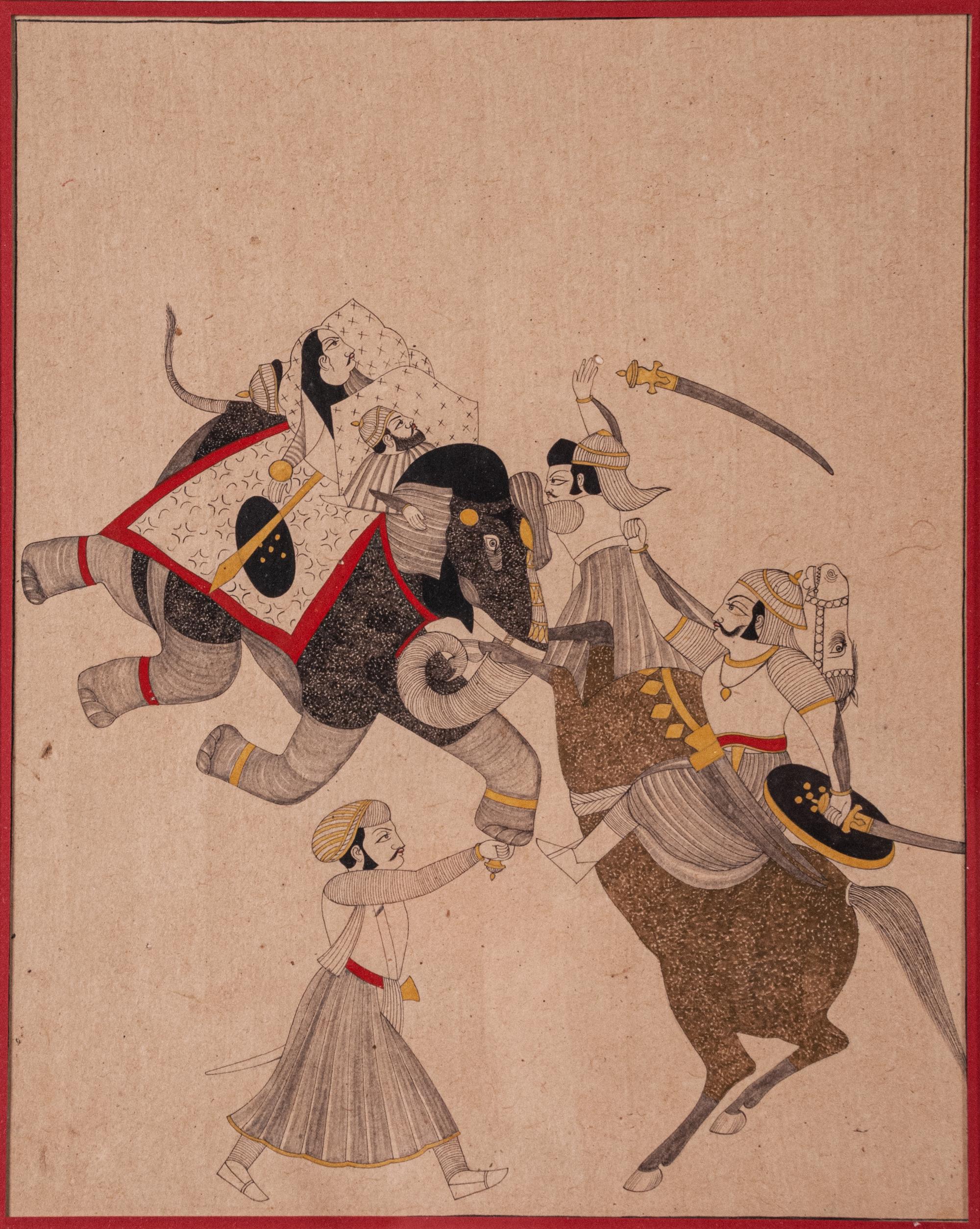 Three Indian Miniature Paintings