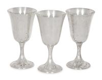 A Set of Twelve American Silver Goblets