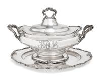 An American Silver Tureen and Underplate