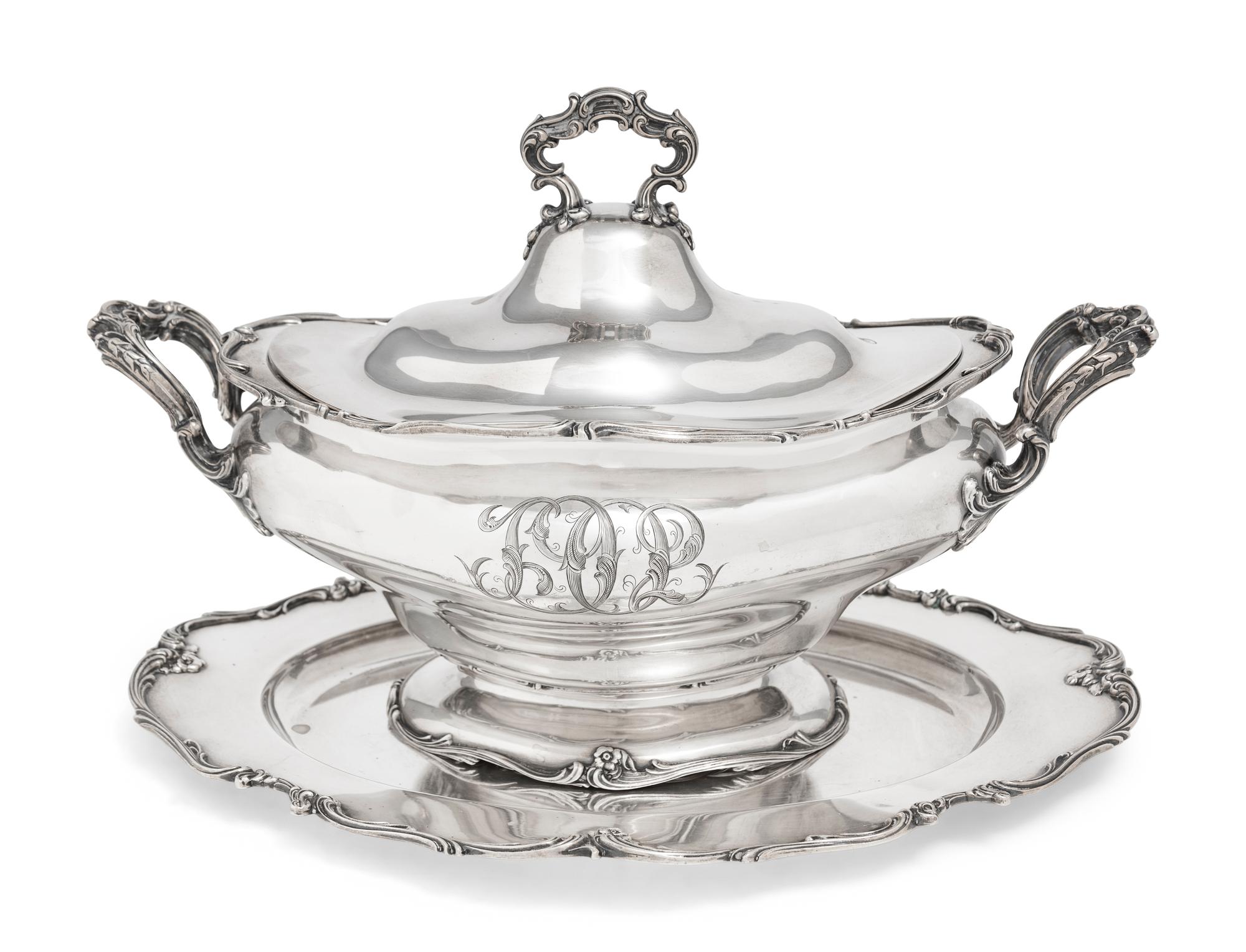 An American Silver Tureen and Underplate