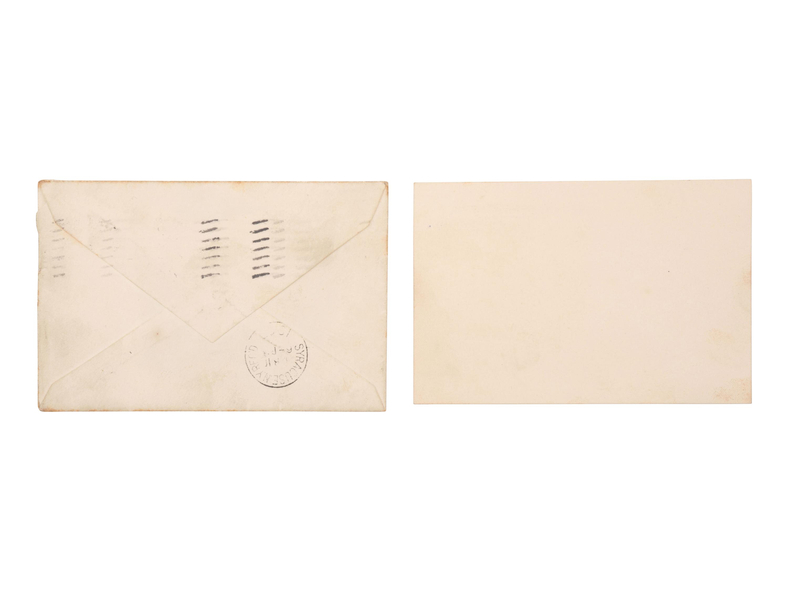 ROOSEVELT, Theodore (1858-1919). White House card signed ("Theodore Roosevelt"), as President, Washington [DC], ca 9 March 1907.