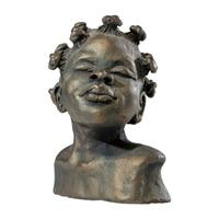 [African Americana] Bust Sculpture of a African American Female Subject