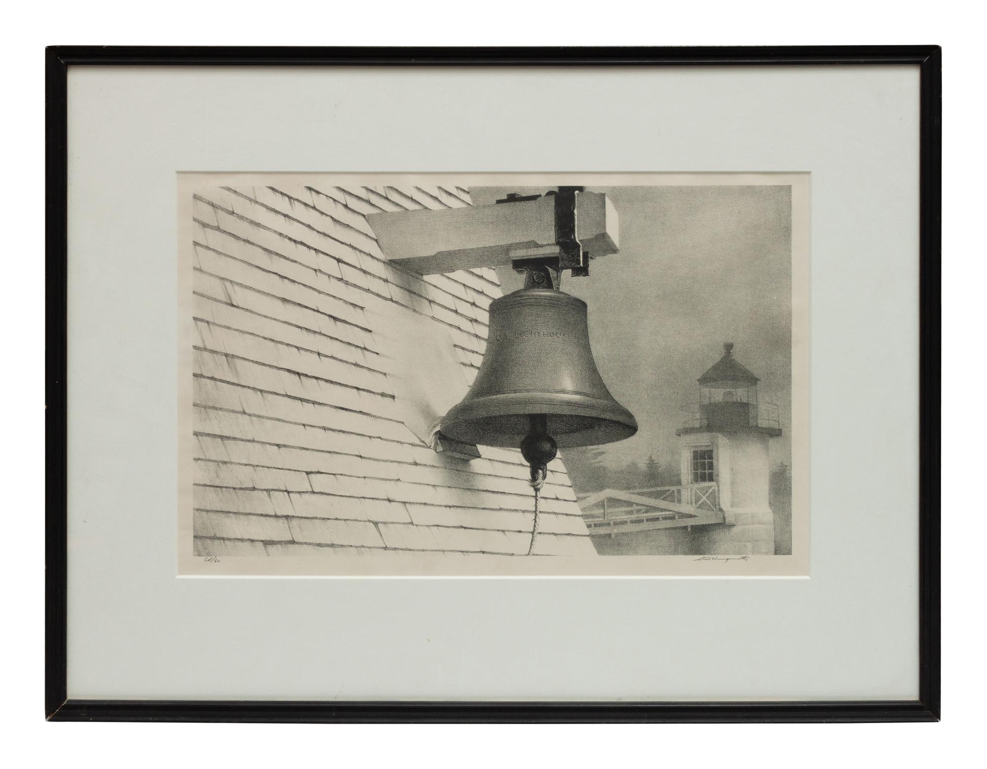 A group of six prints of Port Clyde, Maine ( Fog Bell; Corbett's Pond , 1965; Ebb Tide , 1944; Harbor at Port Clyde , 1939; Marshall's Point , 1939; Tower Door, Marshall Point Lighthouse , 1954)