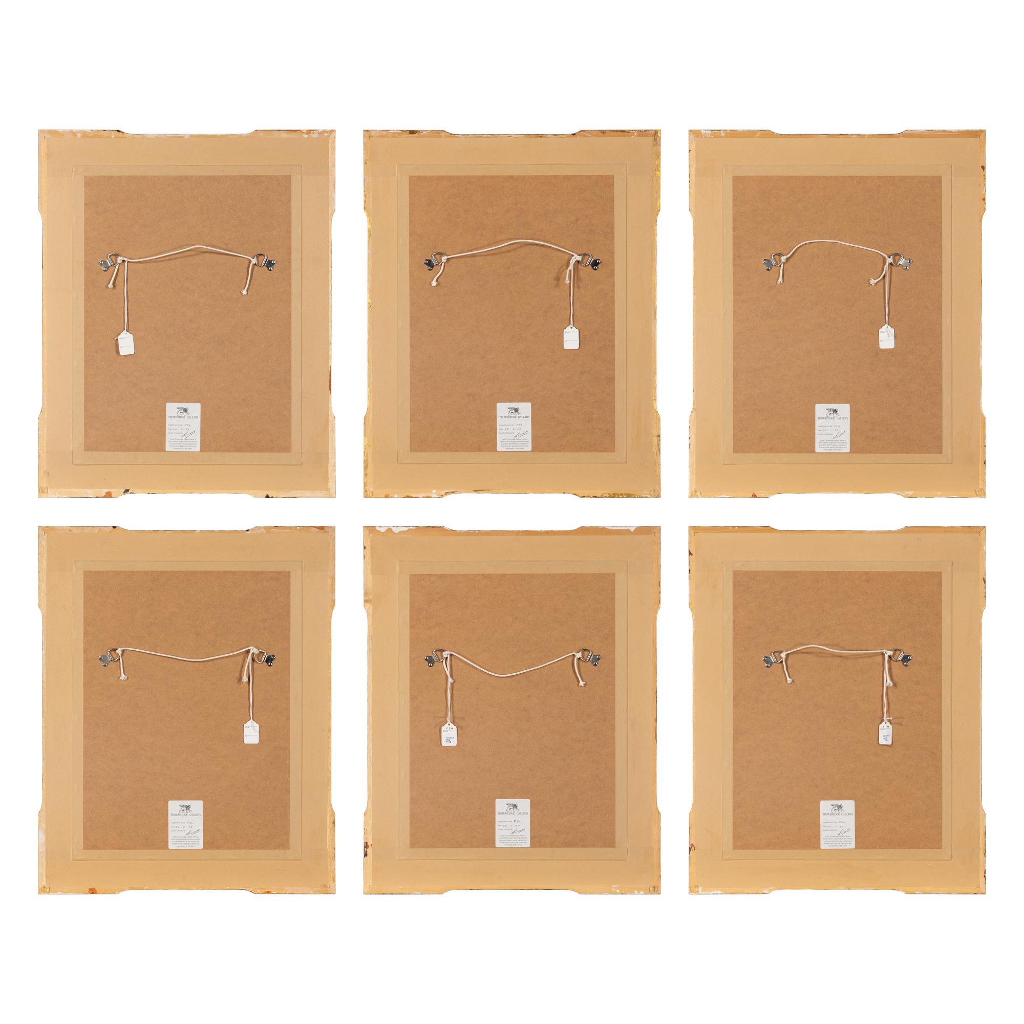 A Set of Six Framed Prints of Chinese Porcelain Vases