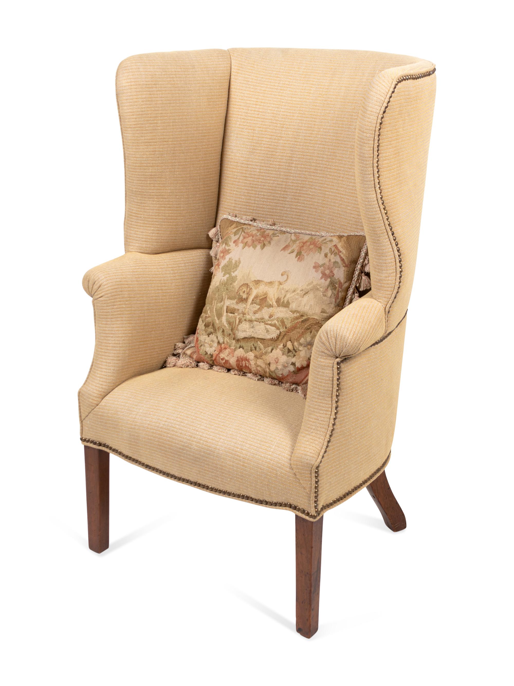 A Georgian Style Wingback Armchair