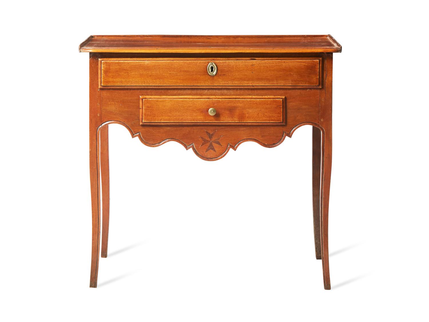 A Louis XVI Inlaid Fruitwood Writing Table