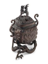 A Japanese Bronze Incense Burner