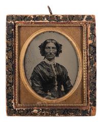 [NATIVE AMERICAN] -- [EARLY PHOTOGRAPHY]. Sixth plate ambrotype of a possible Cherokee woman from Georgia.