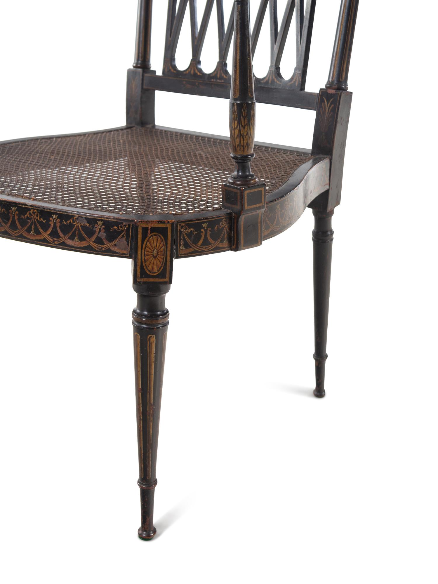 A Regency Style Painted Armchair