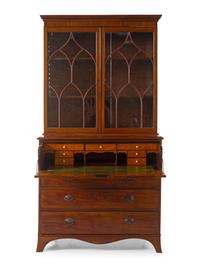 A George III Mahogany Secretary Bookcase