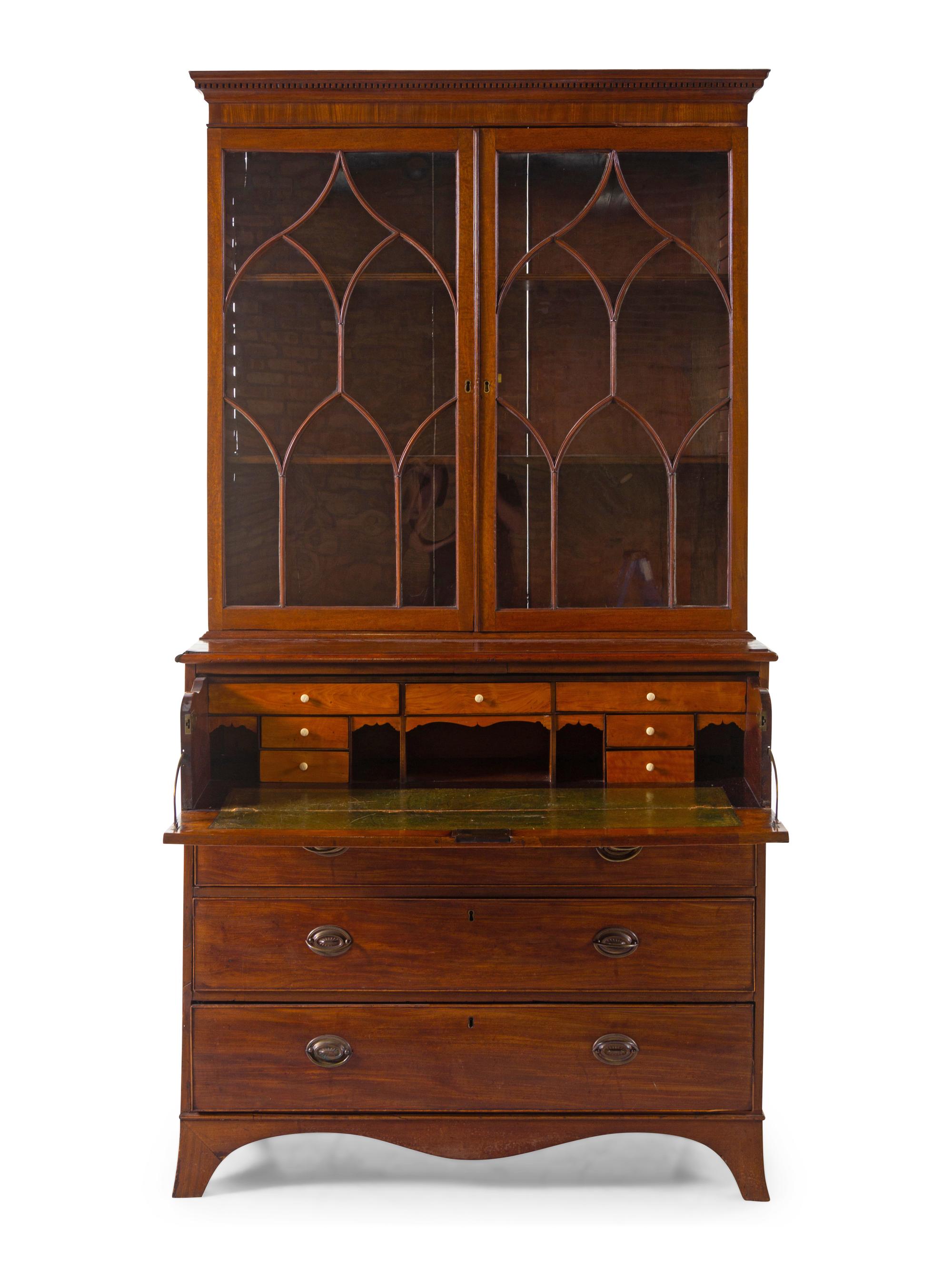 A George III Mahogany Secretary Bookcase