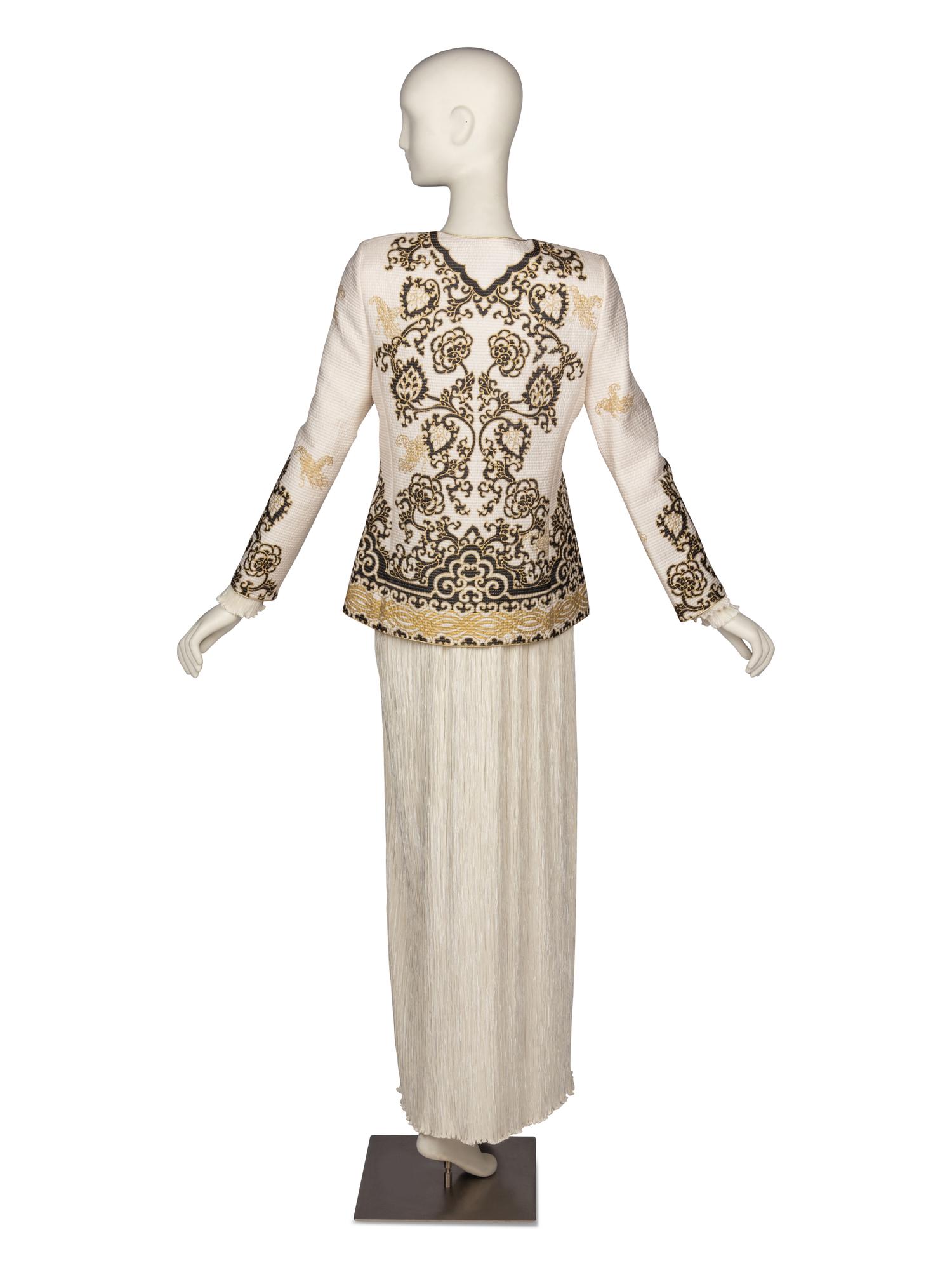Mary McFadden Couture Pleated Gown