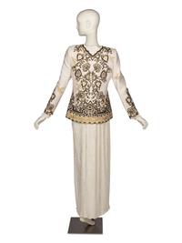 Mary McFadden Couture Pleated Gown