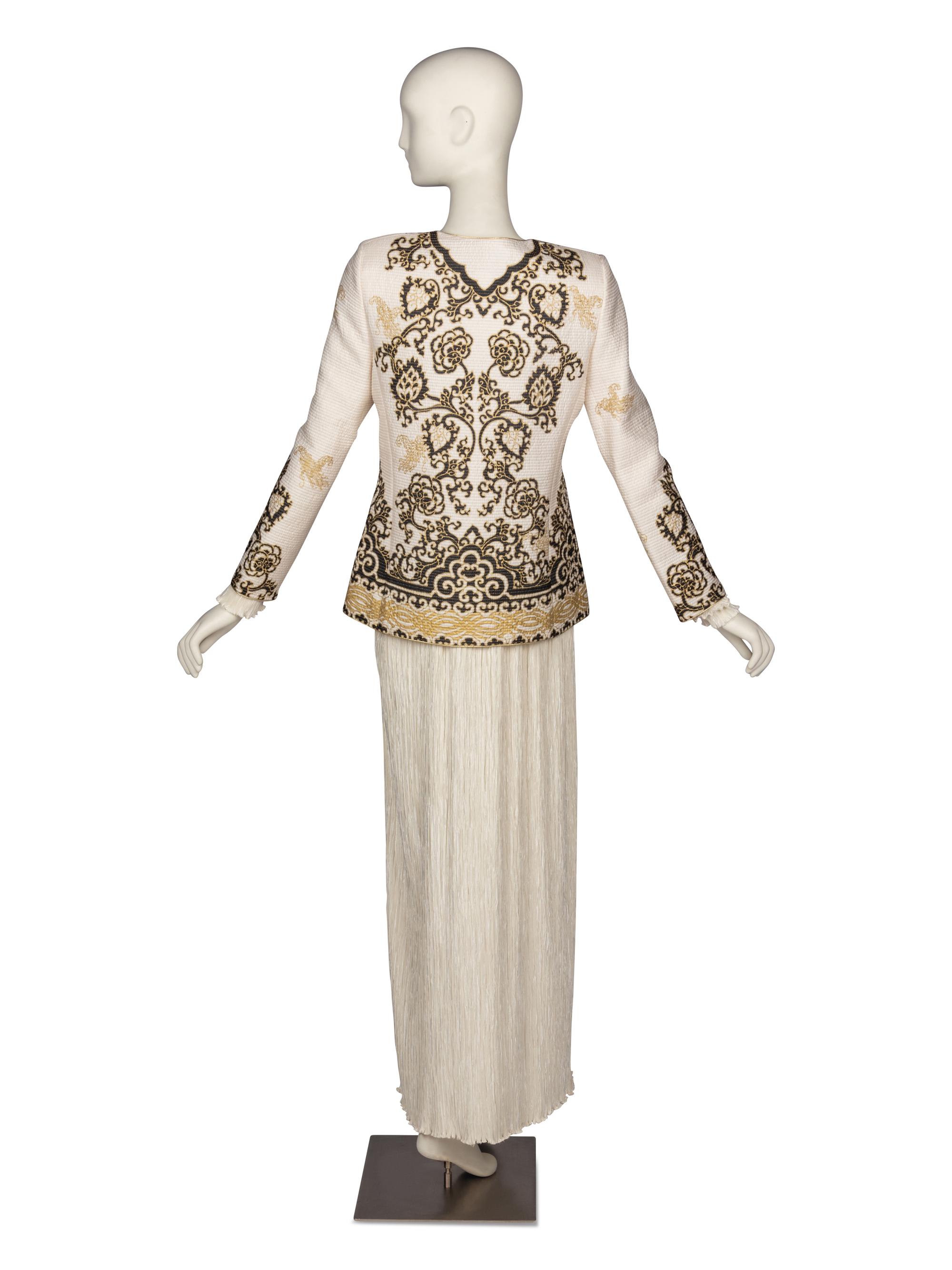 Mary McFadden Couture Pleated Gown