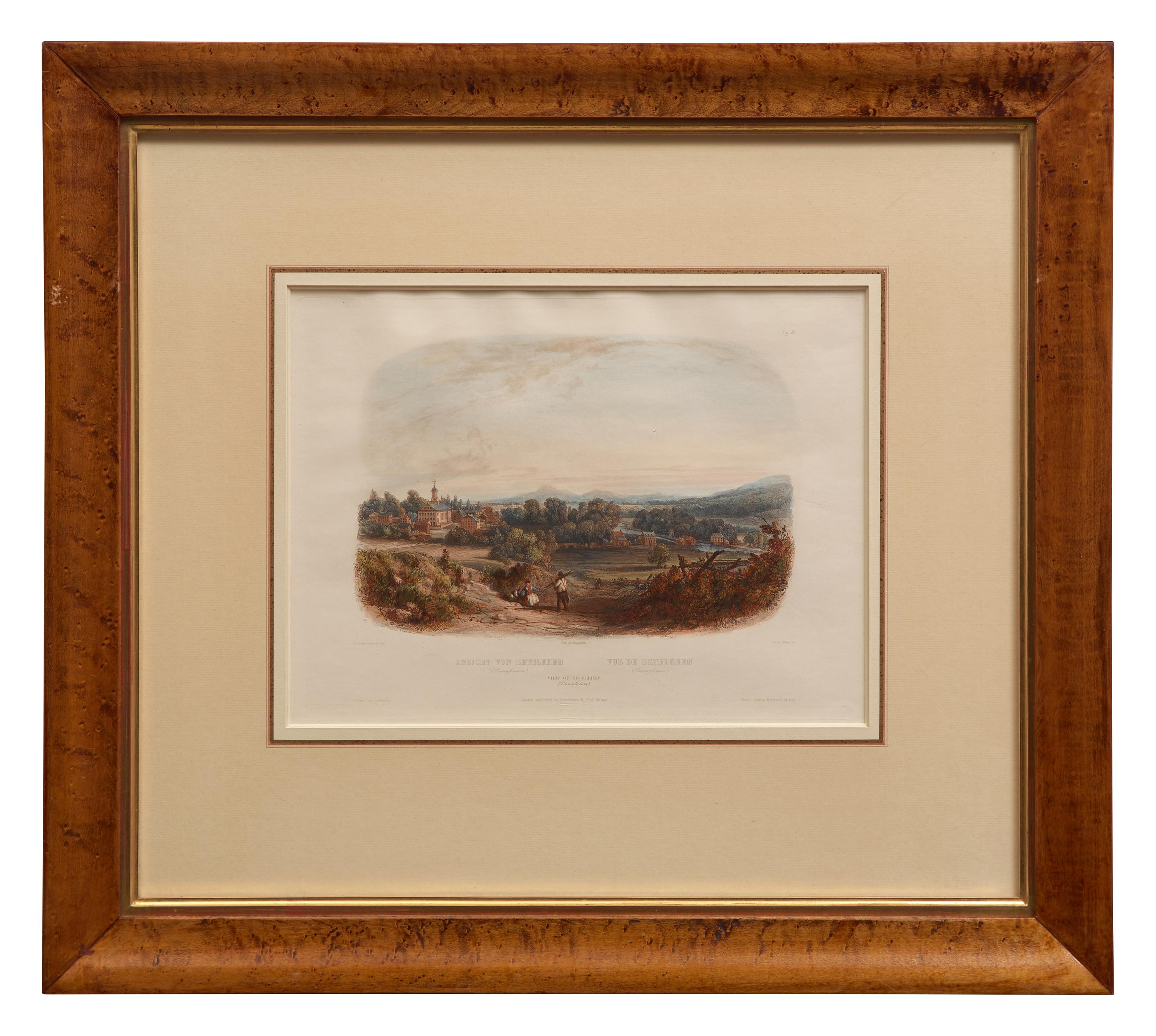 [American Views] Bodmer, Karl. View of Bethlehem (Pennsylvania)