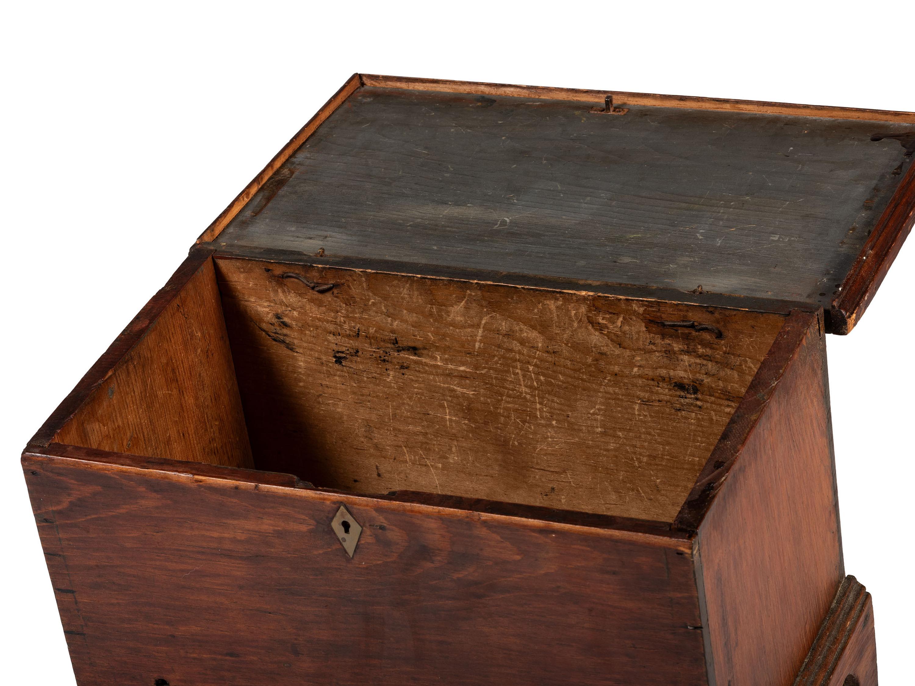 A Diminutive Pine Lift-Top Chest