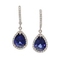 SAPPHIRE AND DIAMOND EARRINGS