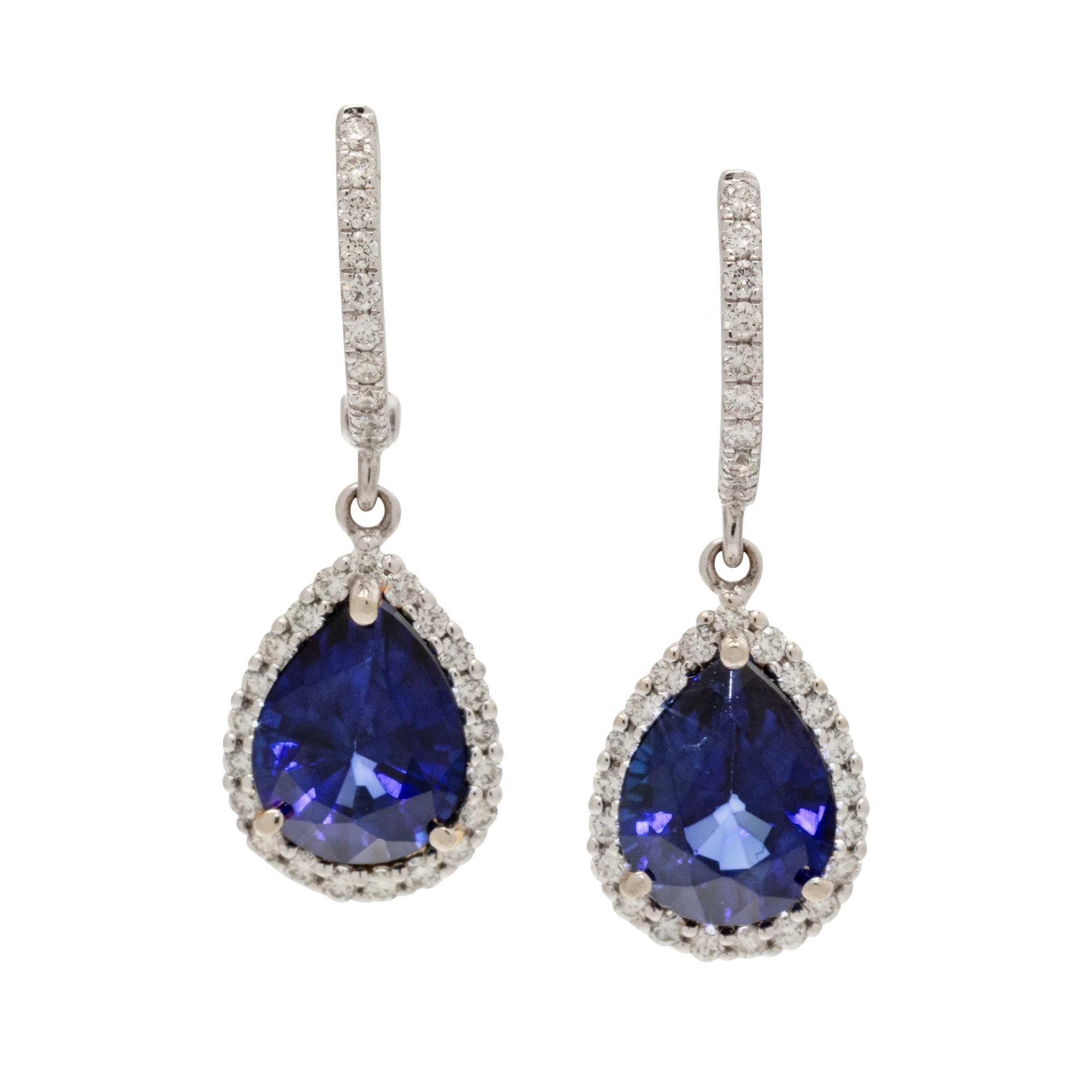 SAPPHIRE AND DIAMOND EARRINGS
