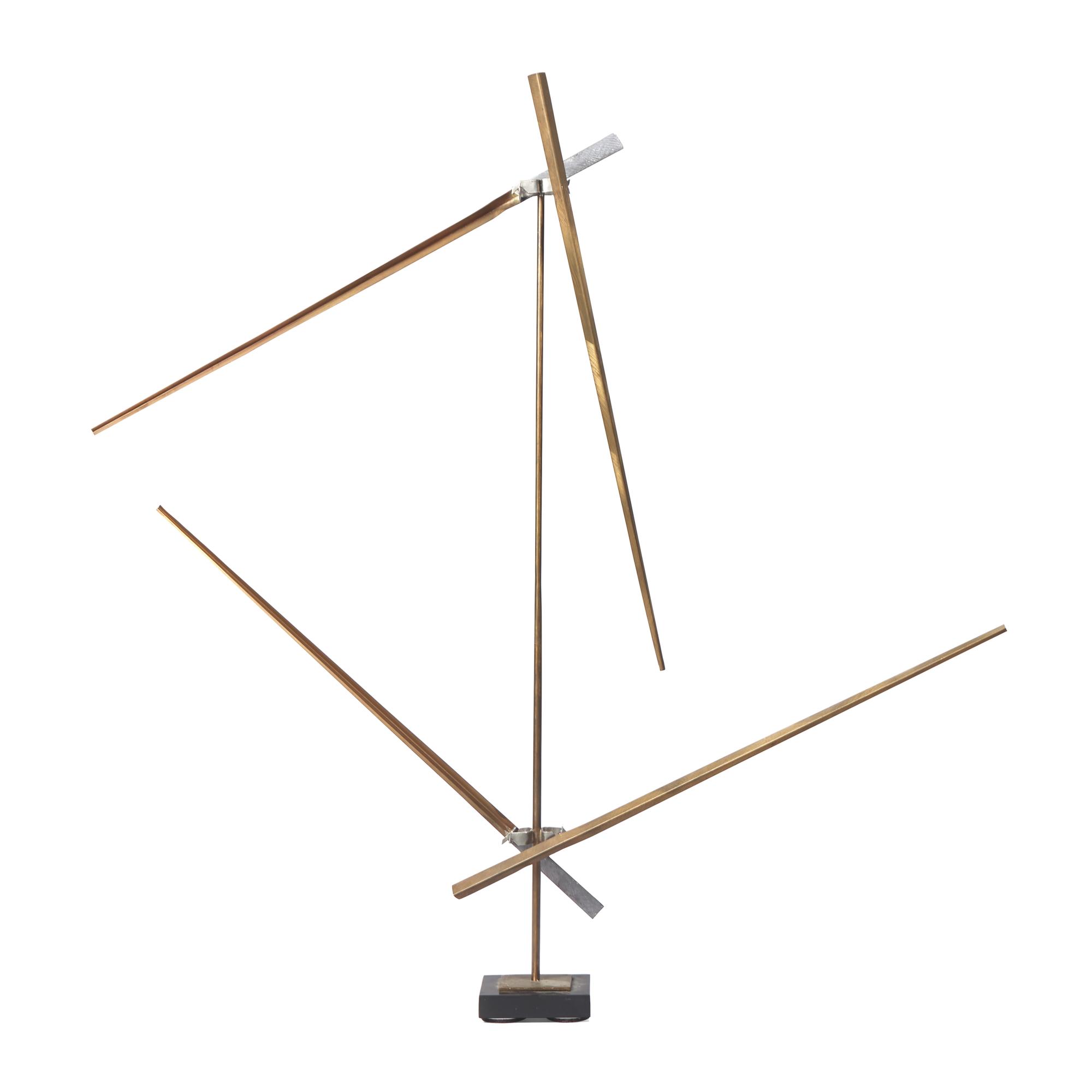 George Rickey (American, 1907-2002) — Divided Square Oblique II Bronze , 1993