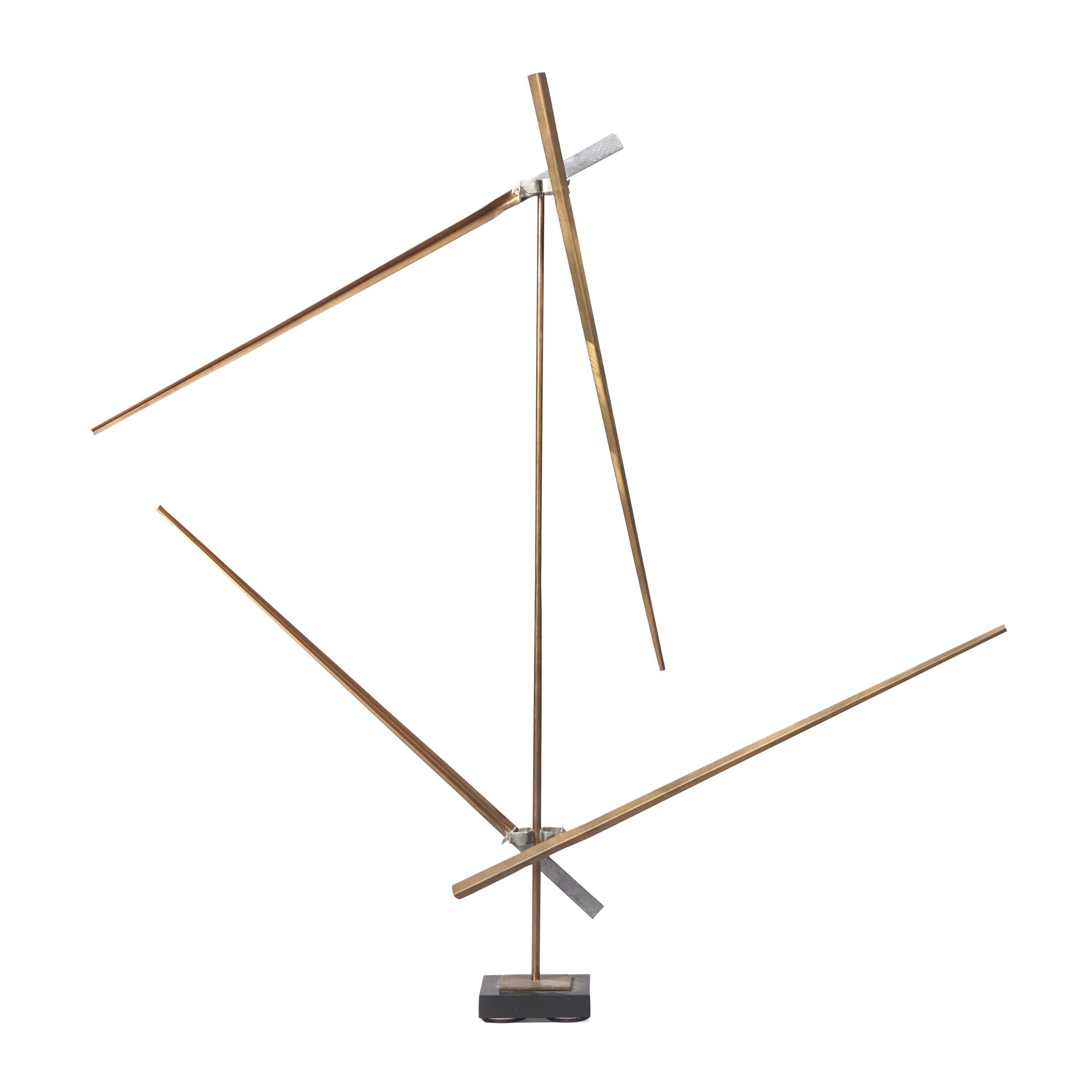 George Rickey (American, 1907-2002) — Divided Square Oblique II Bronze , 1993