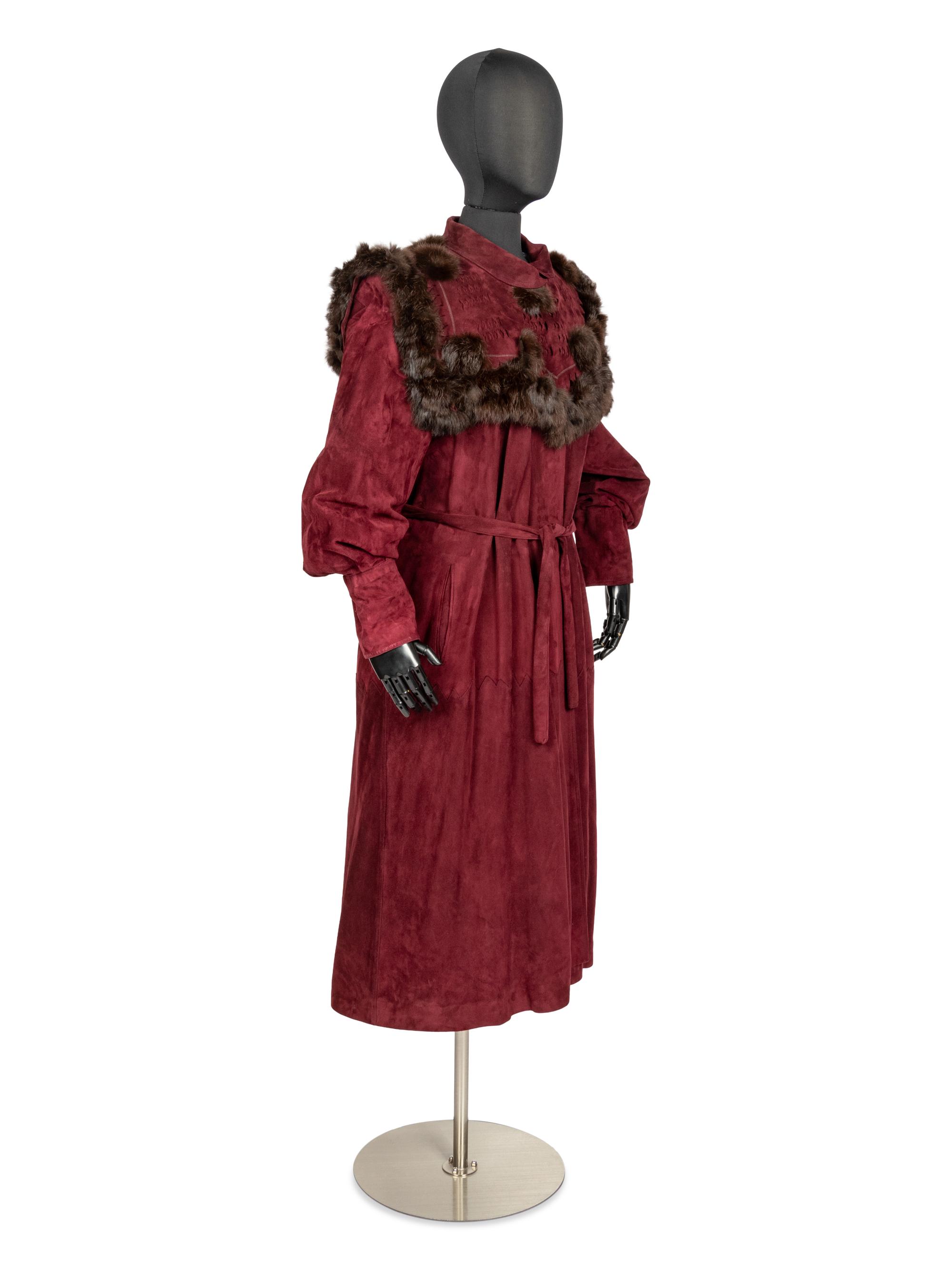 Karl Lagerfeld for Fendi Suede and Fur Coat, 1970-80s