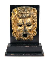 A Continental Gilt Bronze Fountain Mask