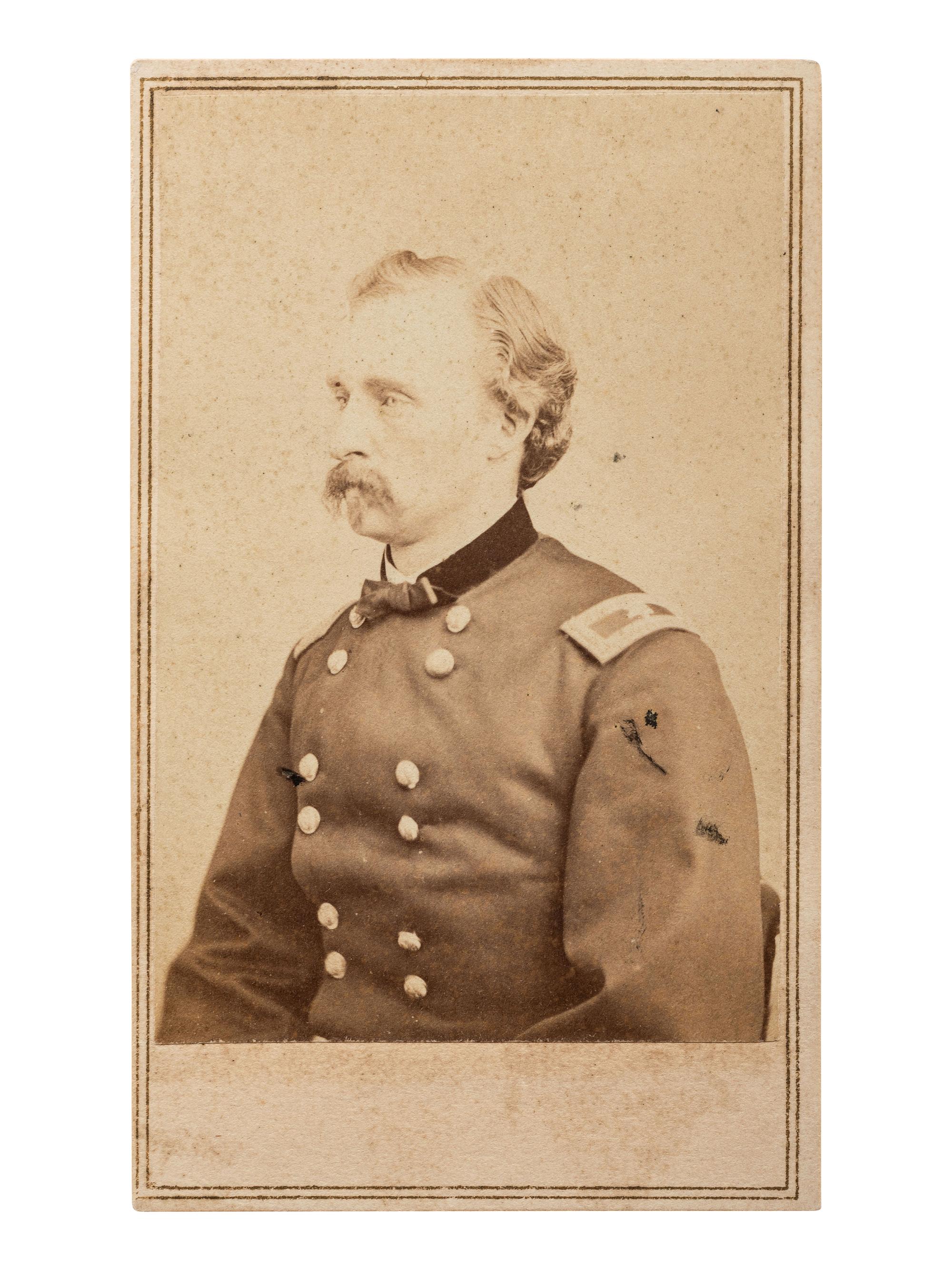 [CUSTER, George Armstrong (1839-1876)]. CDV portrait of Custer as brigadier general. New York: E. & H.T. Anthony, ca 1864.