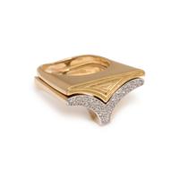 YELLOW GOLD AND DIAMOND RING SET
