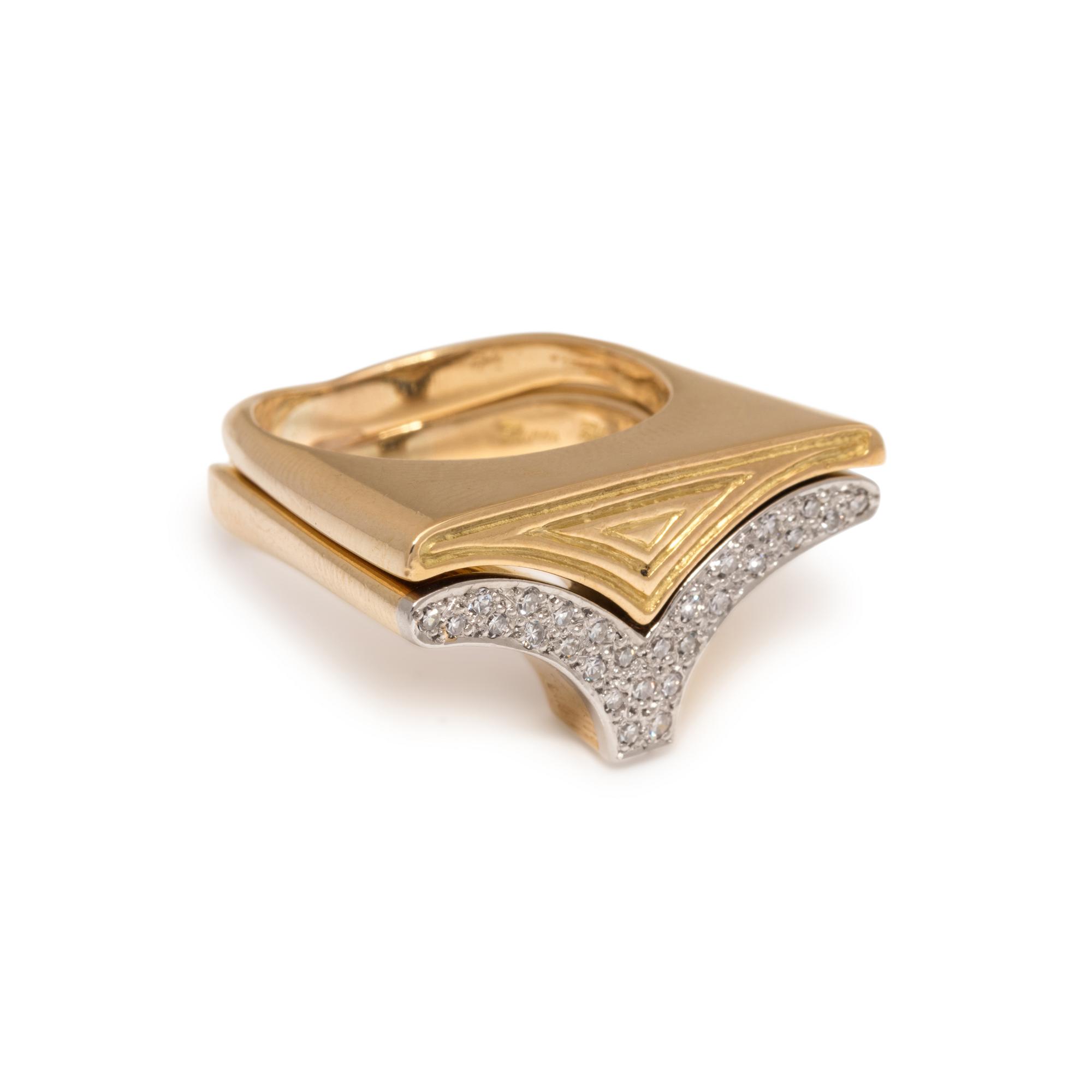 YELLOW GOLD AND DIAMOND RING SET