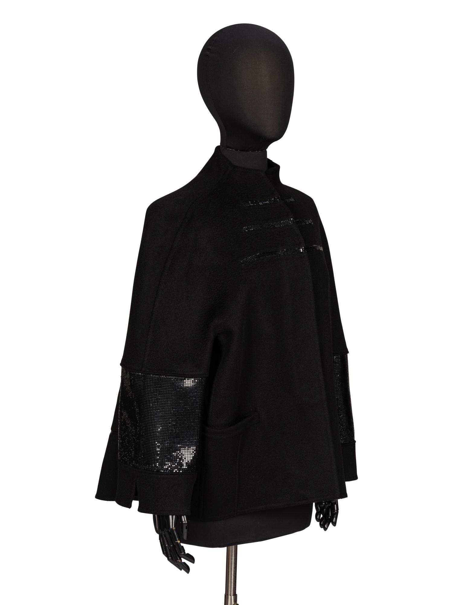 Ralph Rucci, Cashmere & Metal Mesh-Embellished Jacket