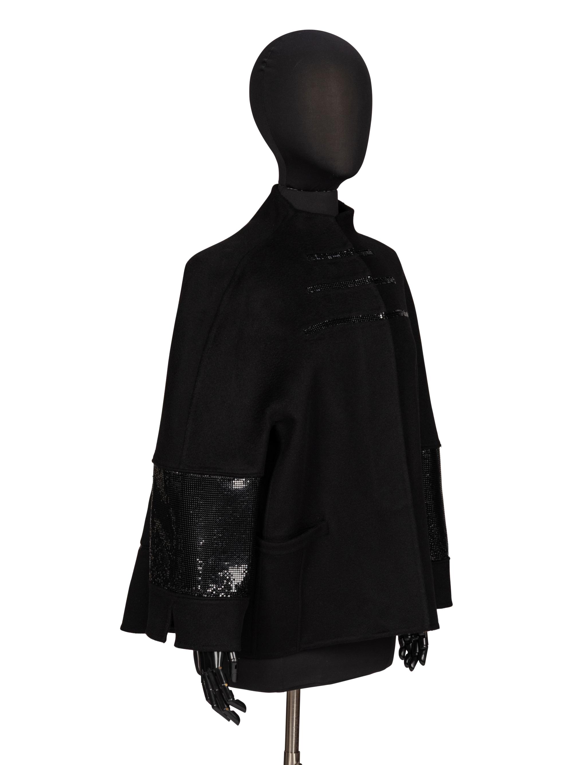 Ralph Rucci, Cashmere & Metal Mesh-Embellished Jacket