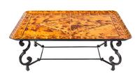 A Painted Metal Low Table Height 17 1/2 x width 45 x depth 28 1/4 inches.