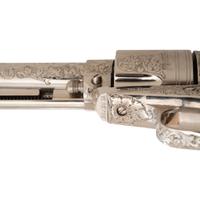 **Engraved 2nd Generation Colt Single Action Army Revolver with Mother of Pearl Grips in Factory Cardboard Box