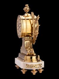 A French Gilt Bronze and Marble Clock, Charles Hour, Retailed by Tiffany & Co.